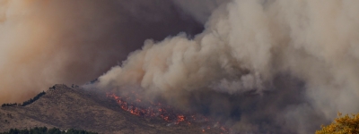 The calwood fire started from the peak to peak highway