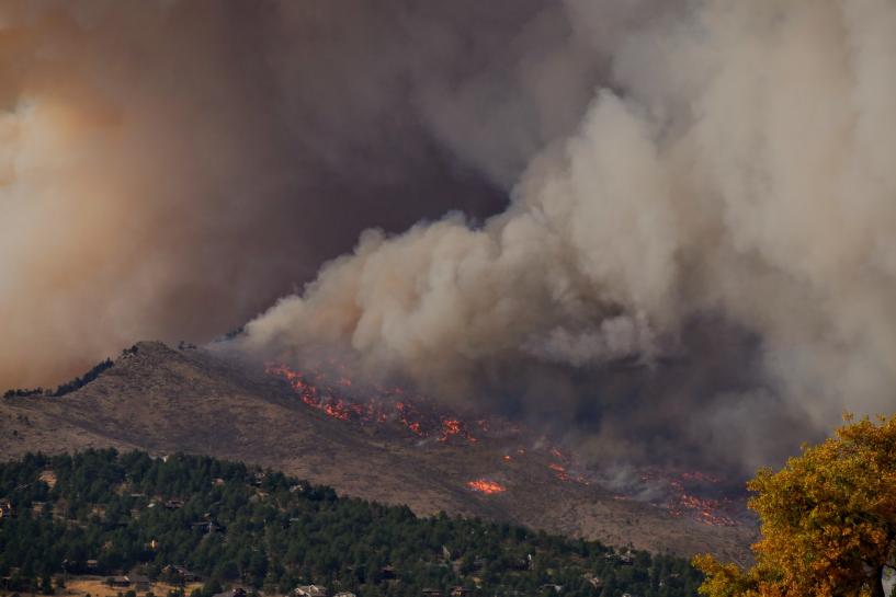 The calwood fire started from the peak to peak highway