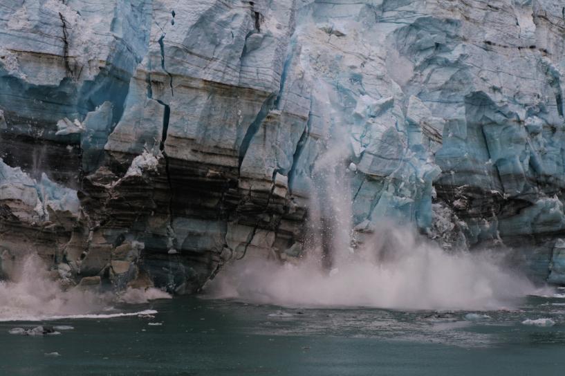 A calving glacier, Witness to global warming